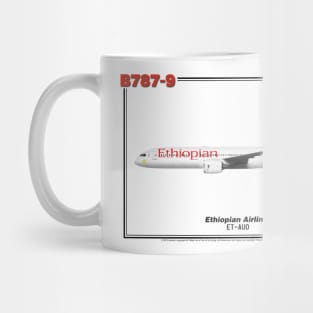 Boeing B787-9 - Ethiopian Airlines (Art Print) Mug